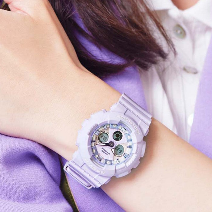 Casio Baby-G Anadigi Icey Pastel Lilac Watch BA130WP-6ADR