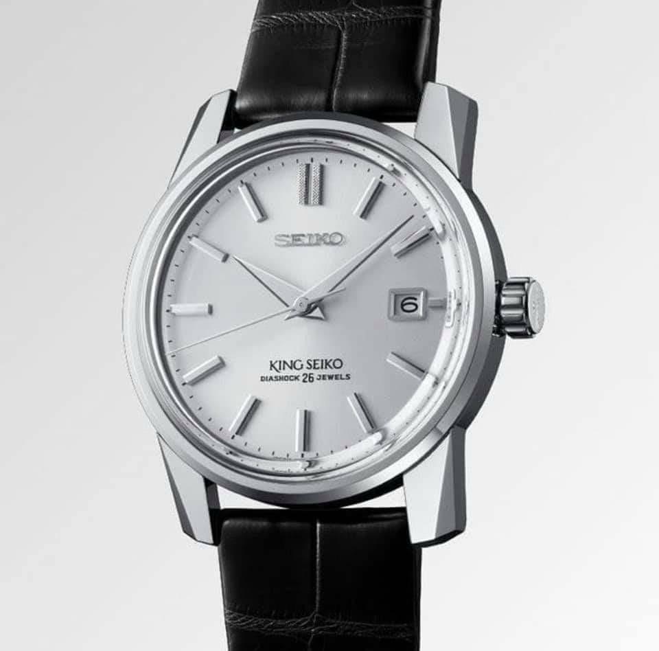 King Seiko 140th Anniv LE 1965 KSK Recreation Men's Crocodile Strap Watch SJE083J1