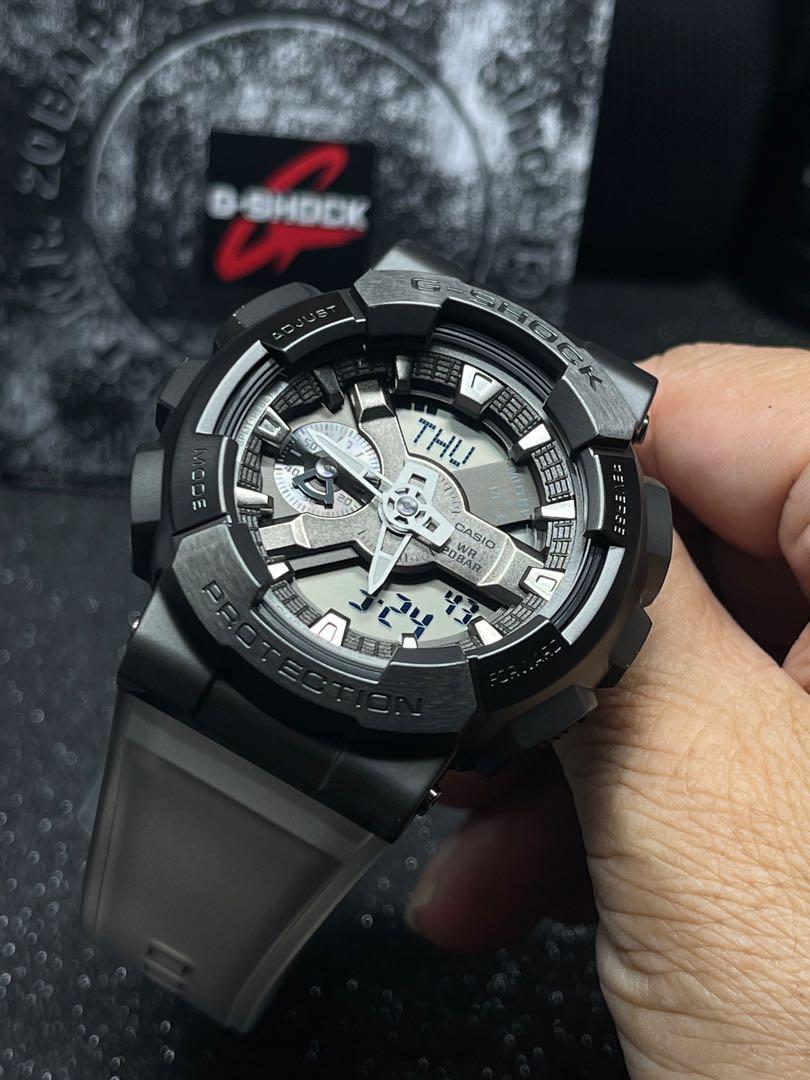 Casio G-Shock Metal Covered Midnight Fog Series Analog-Digital Grey Watch GM110MF-1ADR