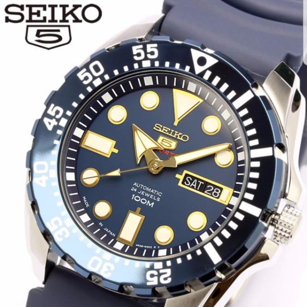Seiko 5 Sports JAPAN Made Blue Mini Baby Monster Men's Watch SRP605J2 - Diligence1International