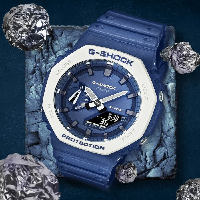 Casio G-Shock Carbon Core Guard Earth Tone Navy Blue AP CasiOak Watch GA2110ET-2ADR - Diligence1International