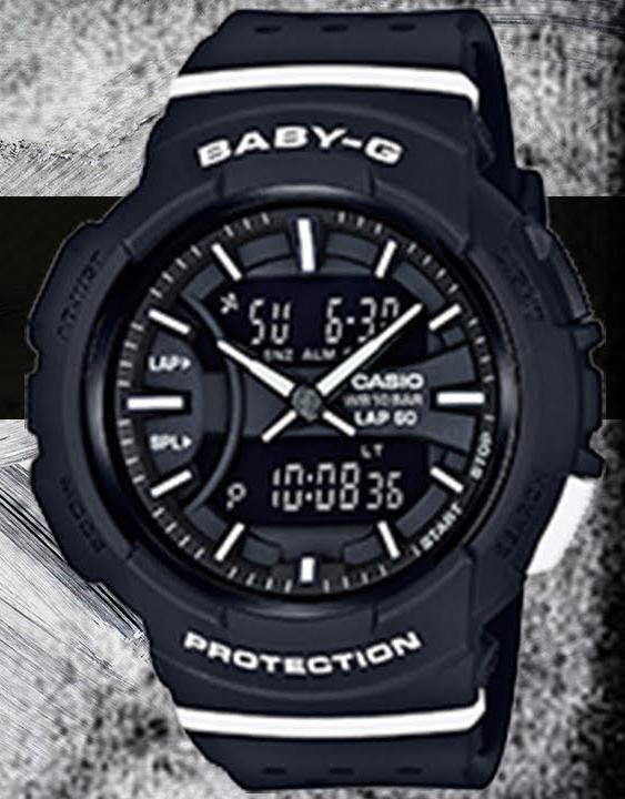 Casio Baby-G Standard Analog-Digital Black x White Accents Watch BGA240-1AD1R - Diligence1International