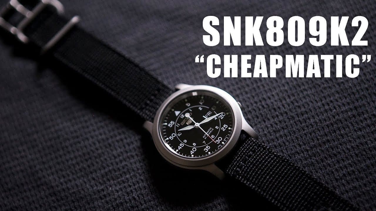 Seiko 5 Sports Military 100M Automatic Men's Watch Black Nylon Strap SNK809K2 - Diligence1International