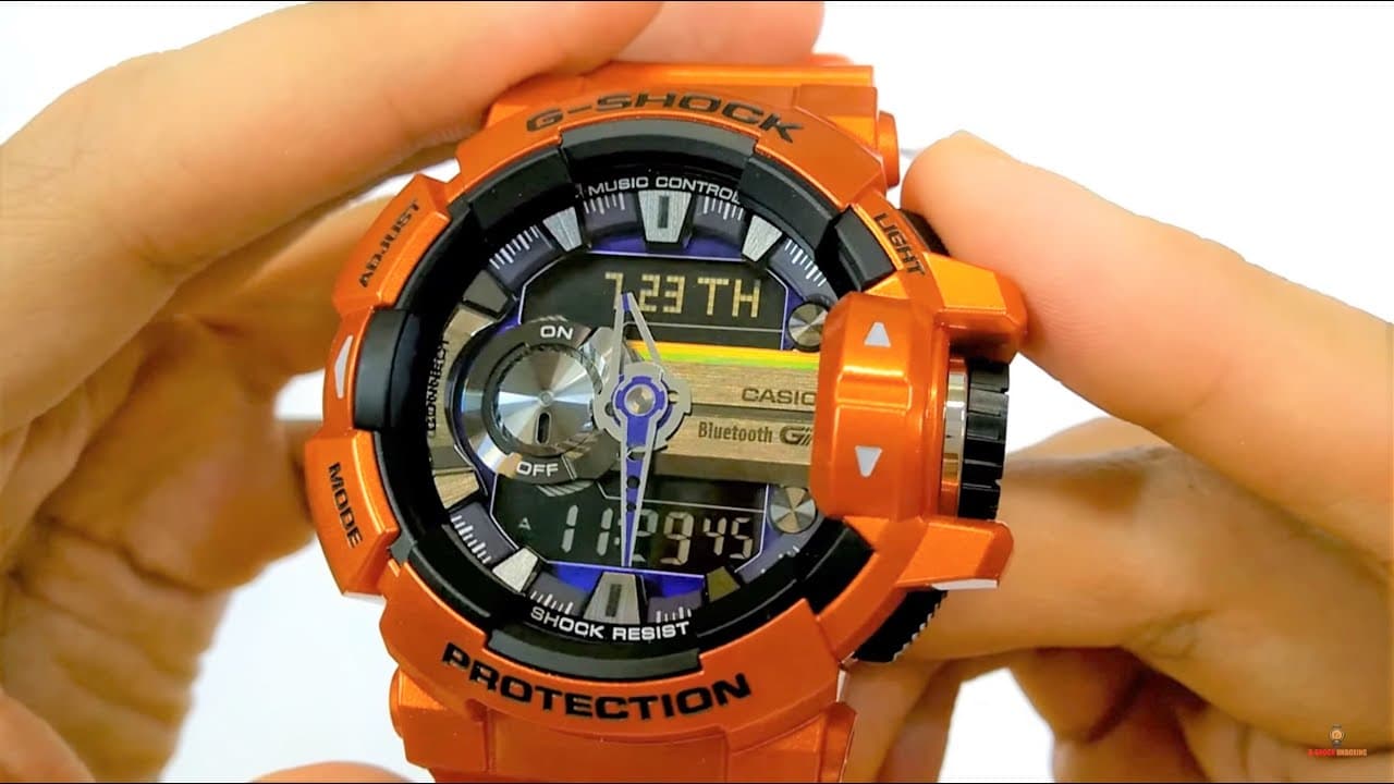 Casio G-Shock G’MIX Mobile Link Bluetooth Anadigi Metallic Orange Watch GBA400-4BDR - Diligence1International