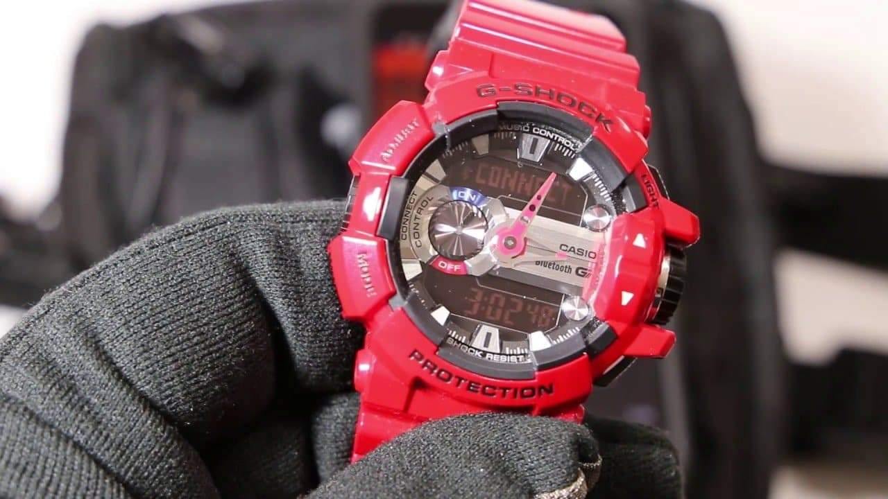 Casio G-Shock G’MIX Mobile Link Bluetooth Anadigi Red x Grey x Black Accents Last Dance Watch GBA400-4ADR - Diligence1International