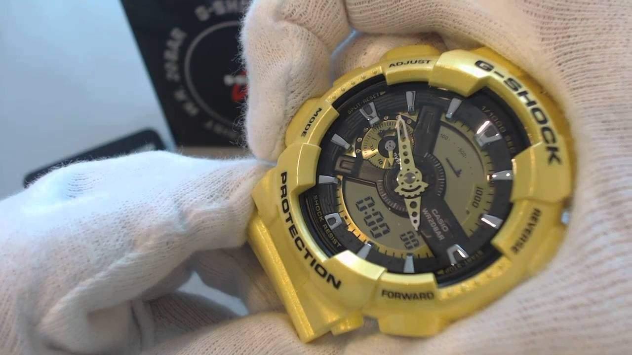 Casio G-Shock GA110 Neo Metallic Series Anadigi Standard Color Yellow Watch GA110NM-9ADR - Diligence1International