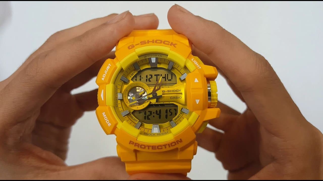 Casio G-Shock Big Case Analog-Digital Yellow Watch GA400A-9A - Diligence1International