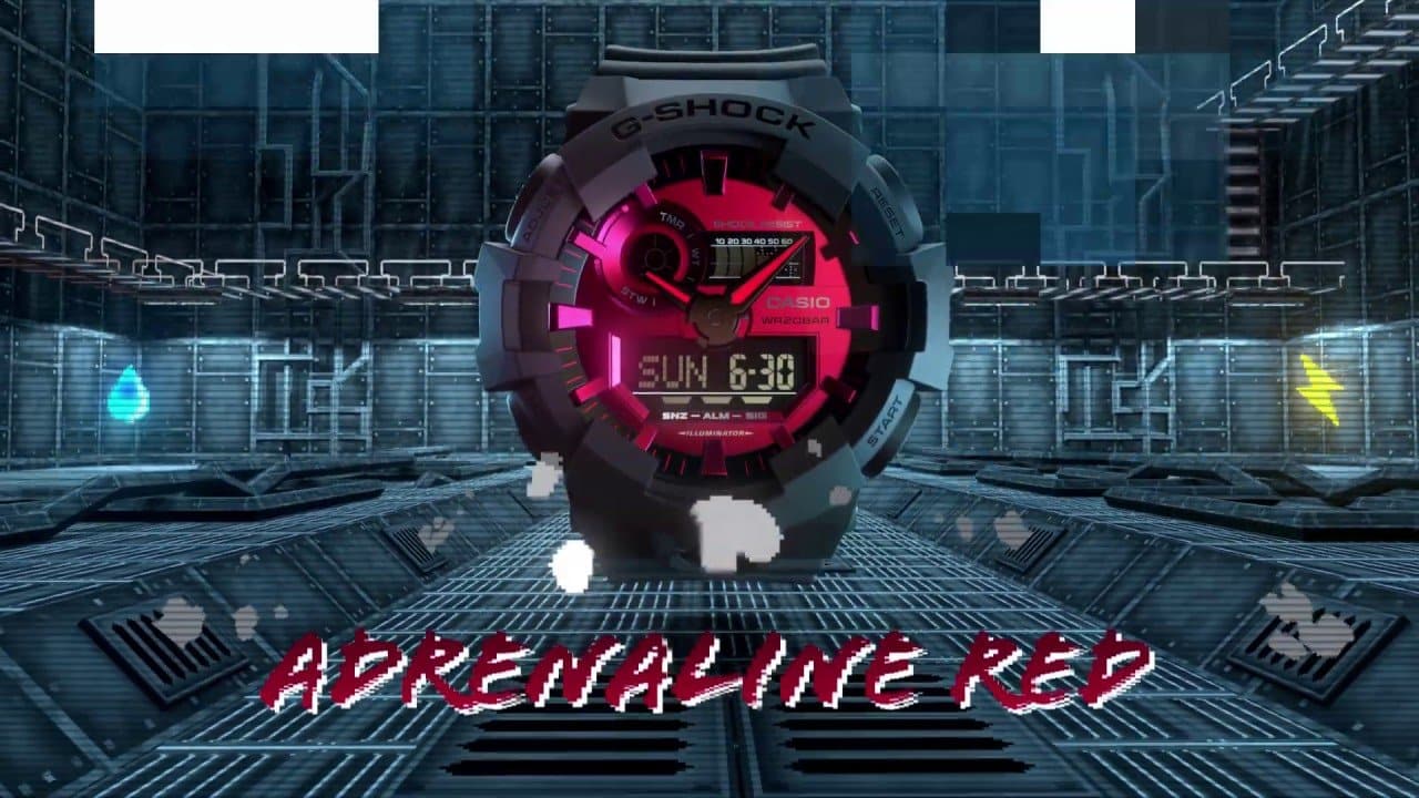 Casio G-Shock Special Color Adrenaline Black x Red Dial x Grey Accents Watch Last Dance GA700AR-1ADR - Diligence1International