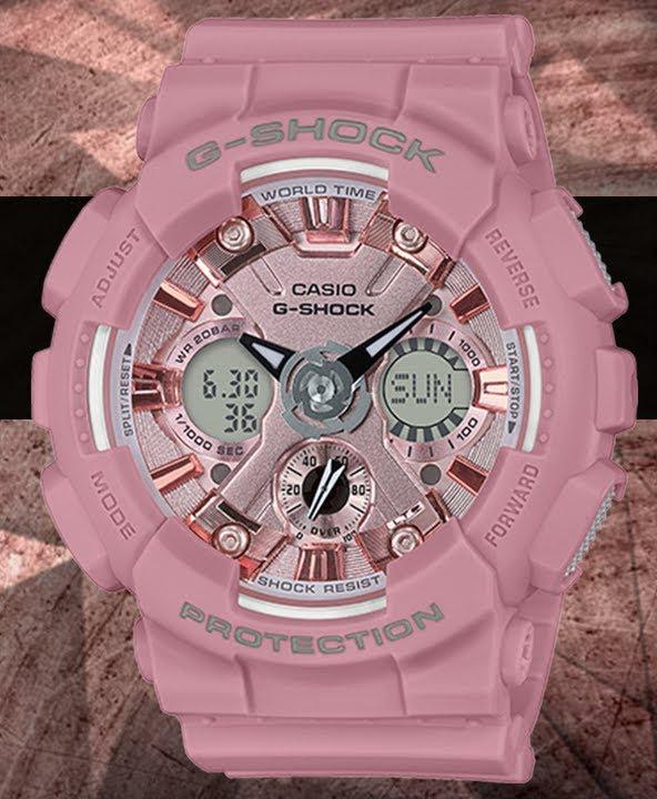 Casio G-Shock Sneaker S Series Anadigi Pastel Pink Ladies' Watch GMAS120DP-4ADR - Diligence1International