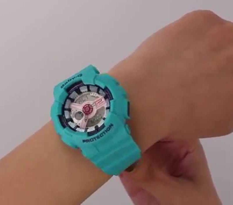 Casio Baby-G BA-110 Series Sporty Sneaker Color Teal Semigloss Watch BA110SN-3ADR - Diligence1International