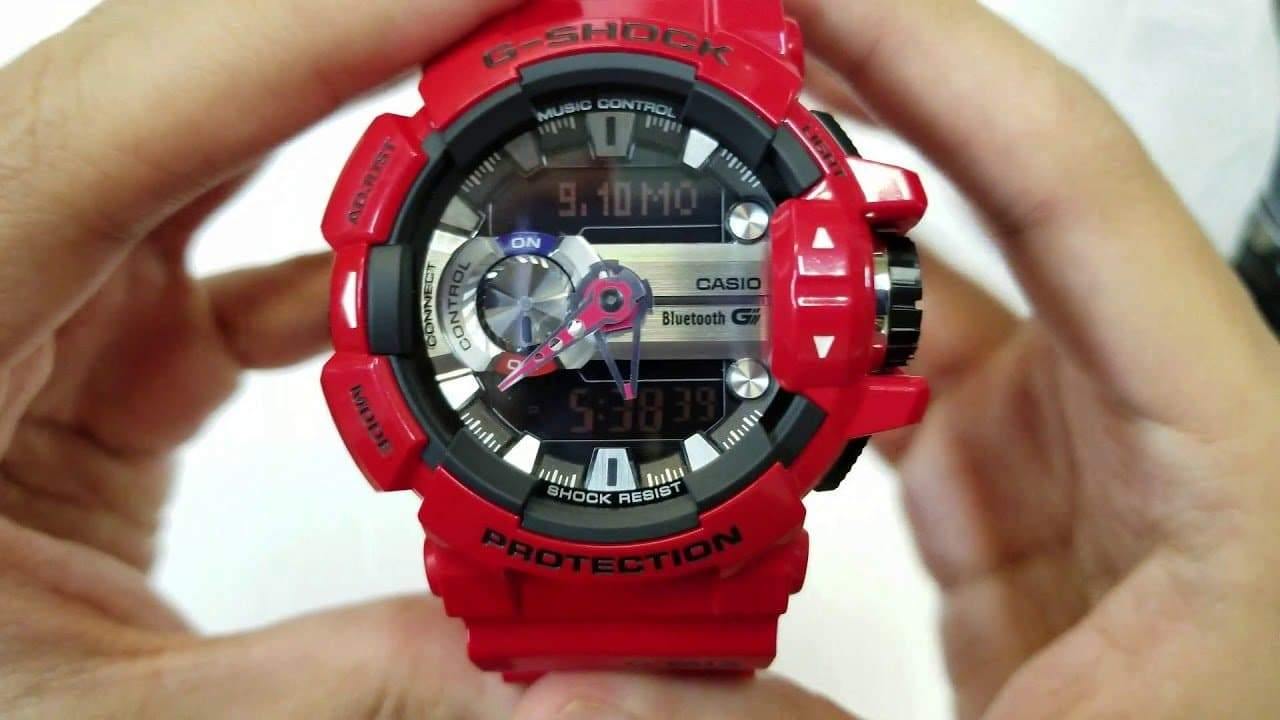Casio G-Shock G’MIX Mobile Link Bluetooth Anadigi Red x Grey x Black Accents Last Dance Watch GBA400-4ADR - Diligence1International