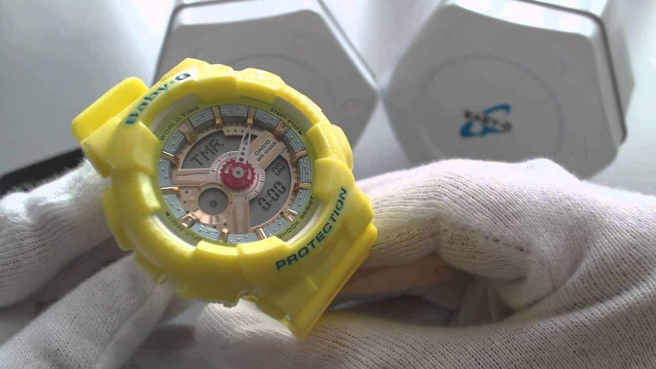 Casio Baby-G BA-110 New Beach Color Series Analog-Digital Pastel Yellow Watch BA110CA-9A - Diligence1International