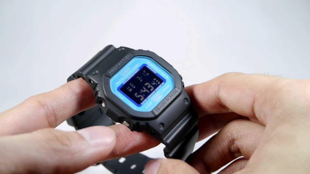 Casio G-Shock Digital Blue Marvel Sky Blue Dial Black Watch DW5600SN-1DR - Diligence1International