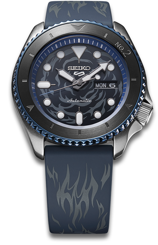 Seiko 5 Sports 100M One Piece x Sabo LE Automatic Men's Watch Blue Dial Rubber SRPH71K1