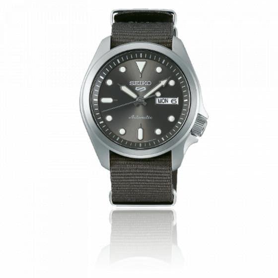 NEW Seiko 5 Sports 100M Automatic Men's Watch Rhodium Grey Nylon Strap SRPE61K1 - Diligence1International