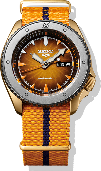 Seiko 5 Sports 100M Naruto Uzumaki LE Automatic Men's Watch Orange Dial Nylon Strap SRPF70K1 - Diligence1International