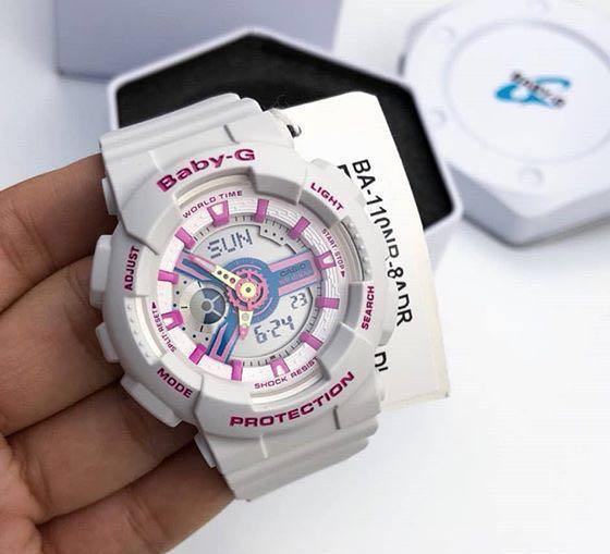 Casio Baby-G BA-110 Series Neo Retro Colors White Watch BA110NR-8A - Diligence1International