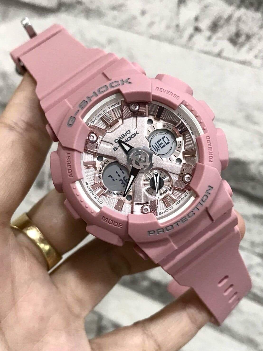 Casio G-Shock Sneaker S Series Anadigi Pastel Pink Ladies' Watch GMAS120DP-4ADR - Diligence1International