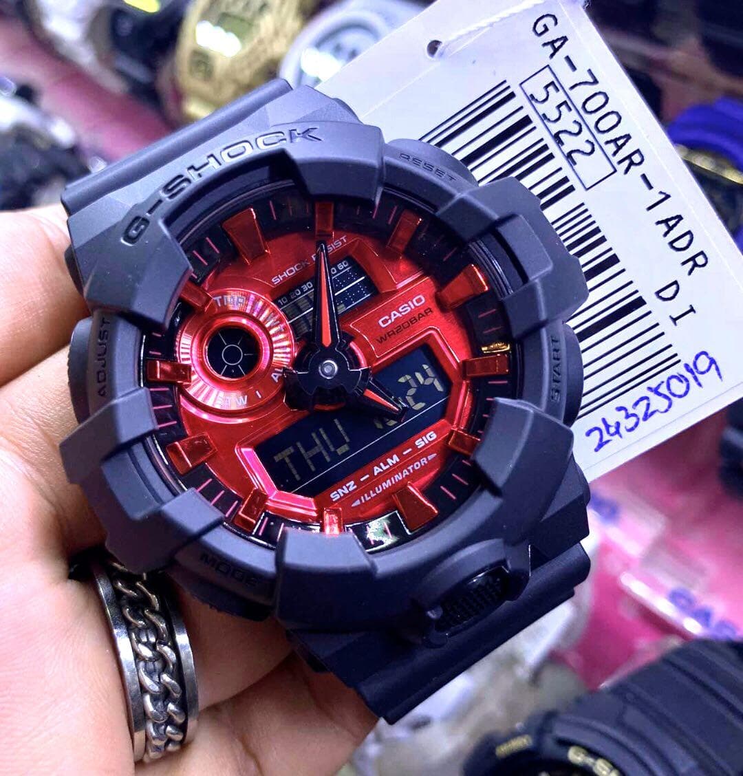 Casio G-Shock Special Color Adrenaline Black x Red Dial x Grey Accents Watch Last Dance GA700AR-1ADR - Diligence1International