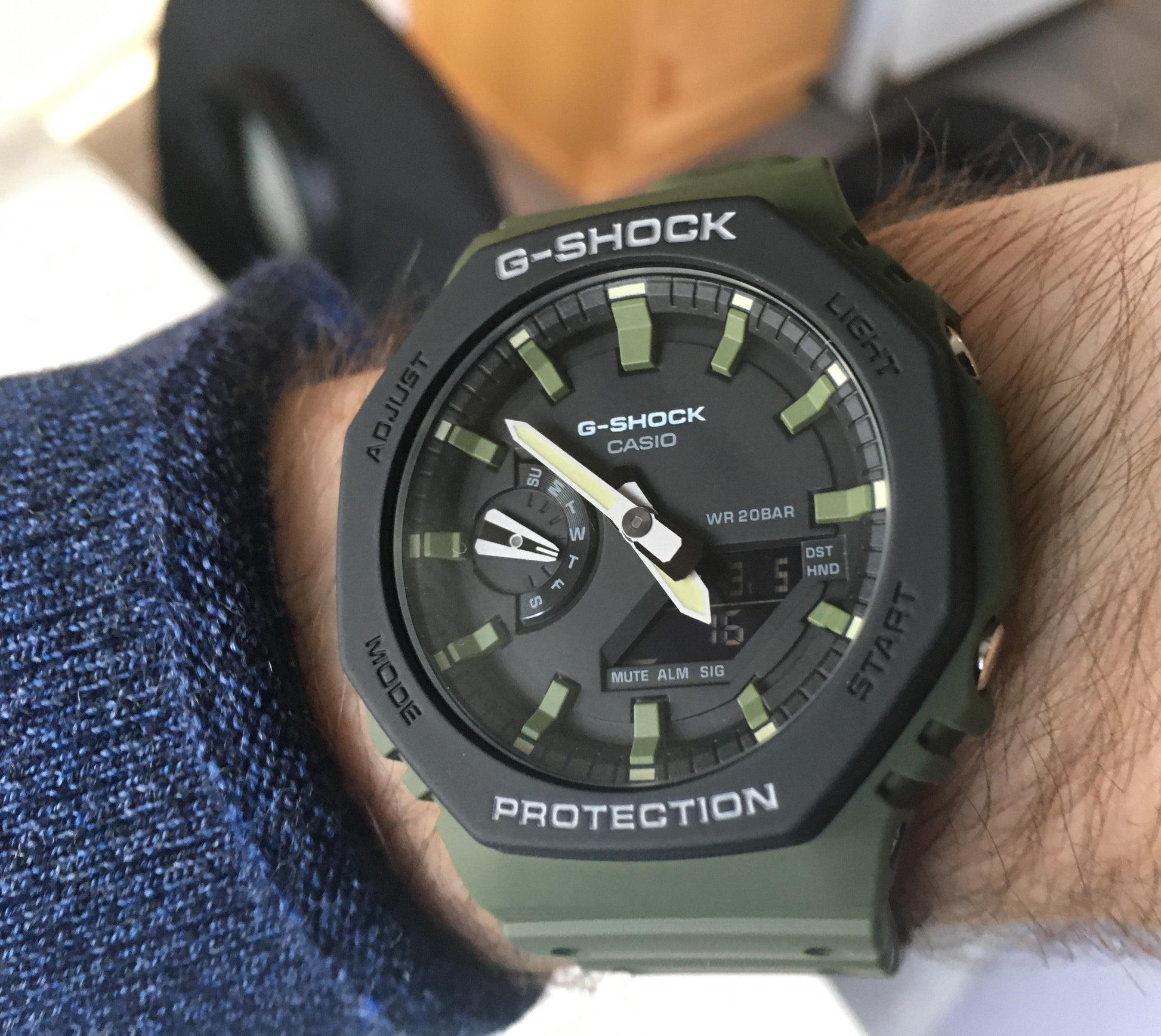 Casio G-Shock Carbon Core Guard Military Green Utility Model AP CasiOak Watch GA2110SU-3ADR - Diligence1International