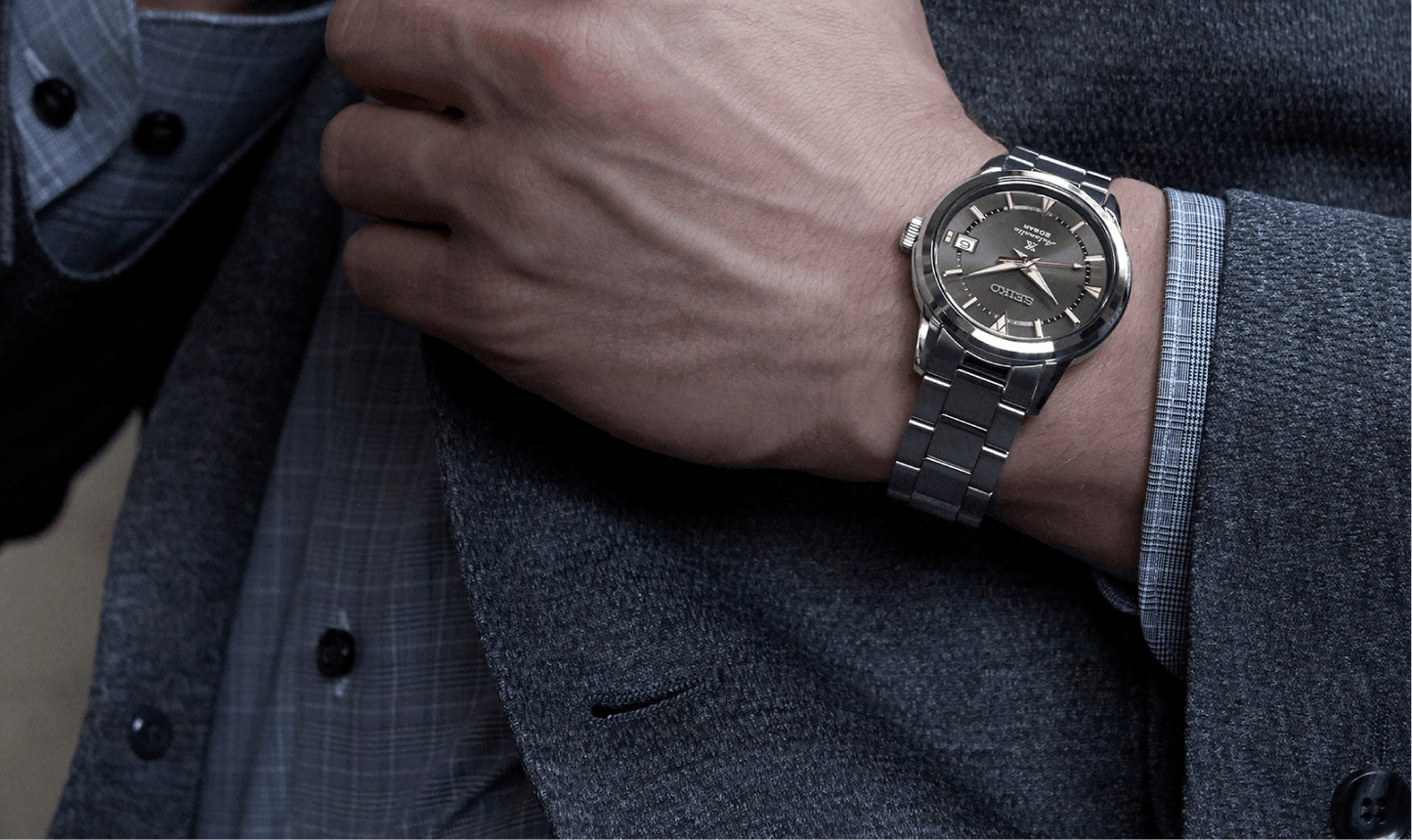 Seiko Japan Made Prospex 1959 Baby Alpinist Dark Grey Men's Stainless Watch SPB243J1