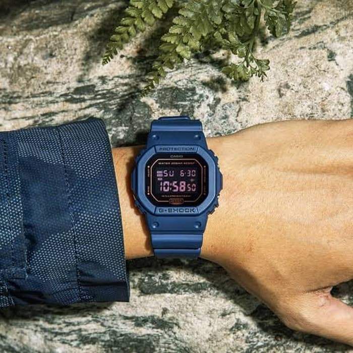 Casio G-Shock Standard Digital Blue Marvel Matte Blue x Black LCD Watch DW5600BBM-2DR - Diligence1International
