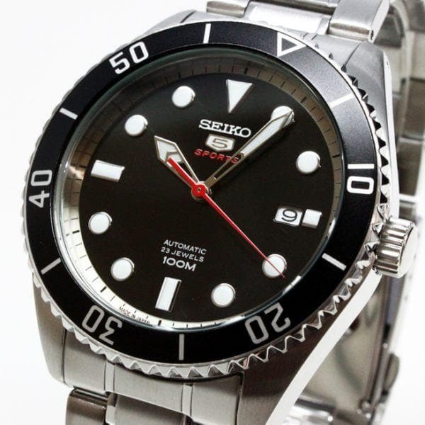 Seiko 5 Sports JAPAN Made 100M Automatic Men's Watch Black Dial SRPB91J1 - Diligence1International