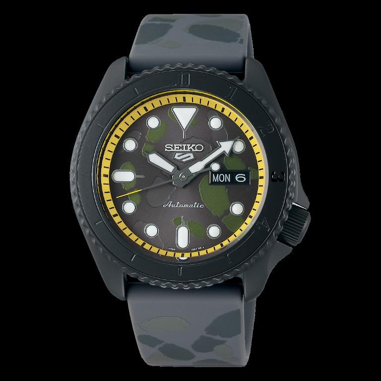 Seiko 5 Sports 100M One Piece x Sanji LE Automatic Men's Watch Grey Dial Rubber SRPH69K1