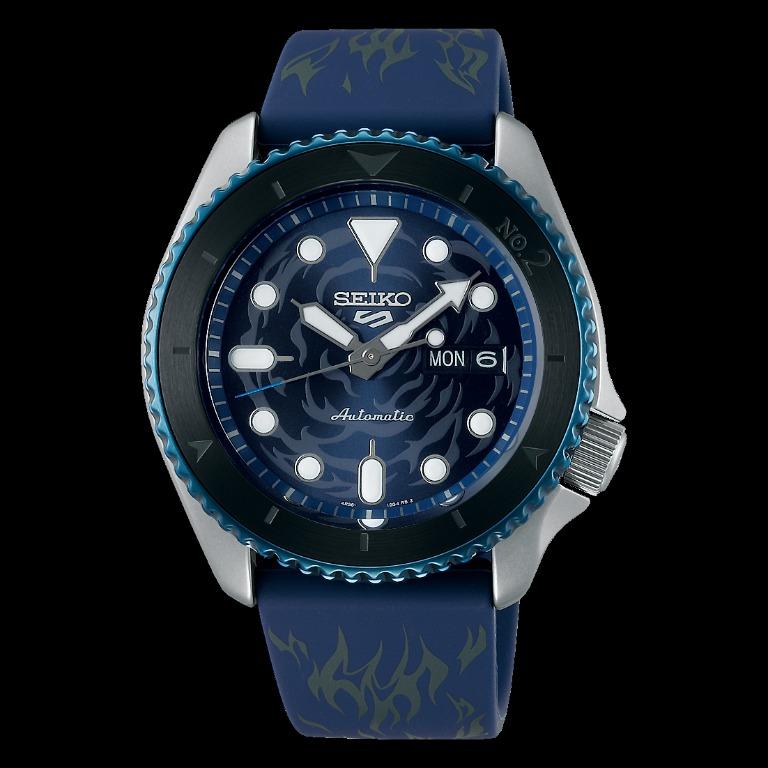 Seiko 5 Sports 100M One Piece x Sabo LE Automatic Men's Watch Blue Dial Rubber SRPH71K1