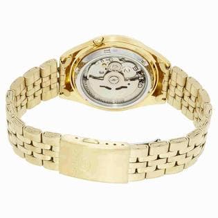 Seiko 5 Classic Mens Size Gold Dial & Plated Stainless Steel Strap Watch SNKL28K1 - Diligence1International