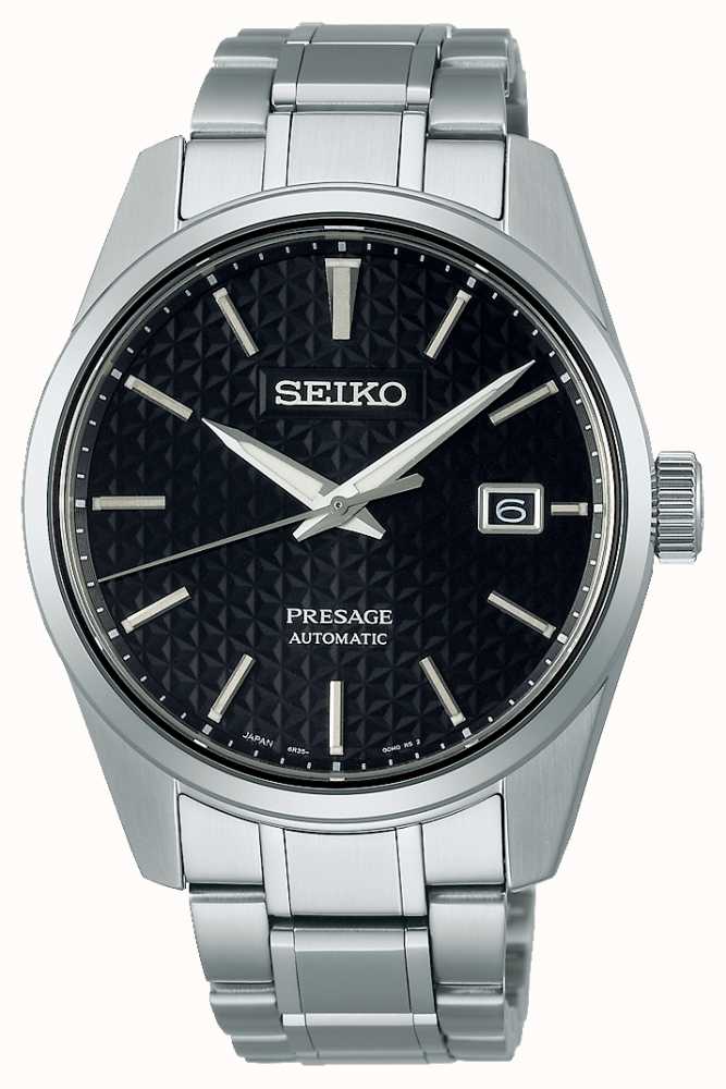 Seiko Japan Made Presage Sharp Edged Series Sumi-Iro Black Men's Stainless Steel Watch SPB203J1 - Diligence1International