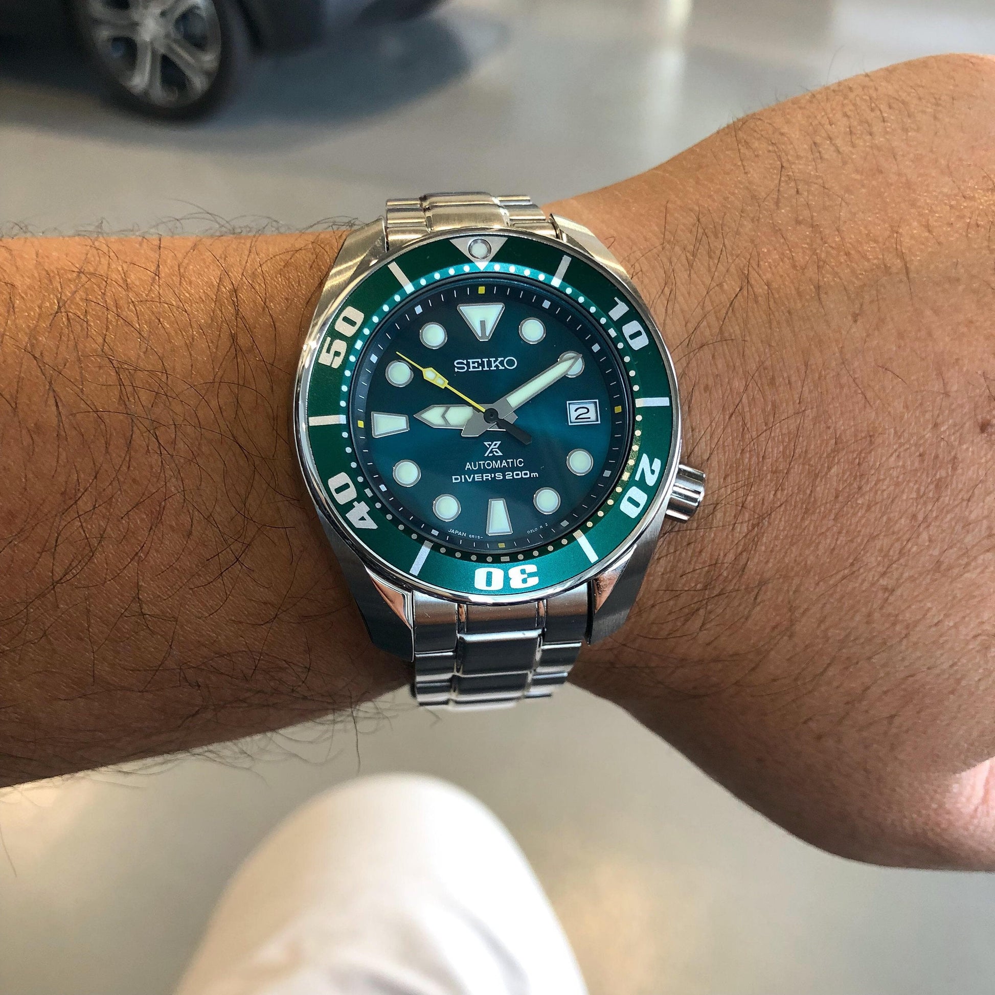 Seiko JDM JAPAN MADE Green Hulk Sumo Diver's Men's Stainless Steel Watch SZSC004 - Diligence1International