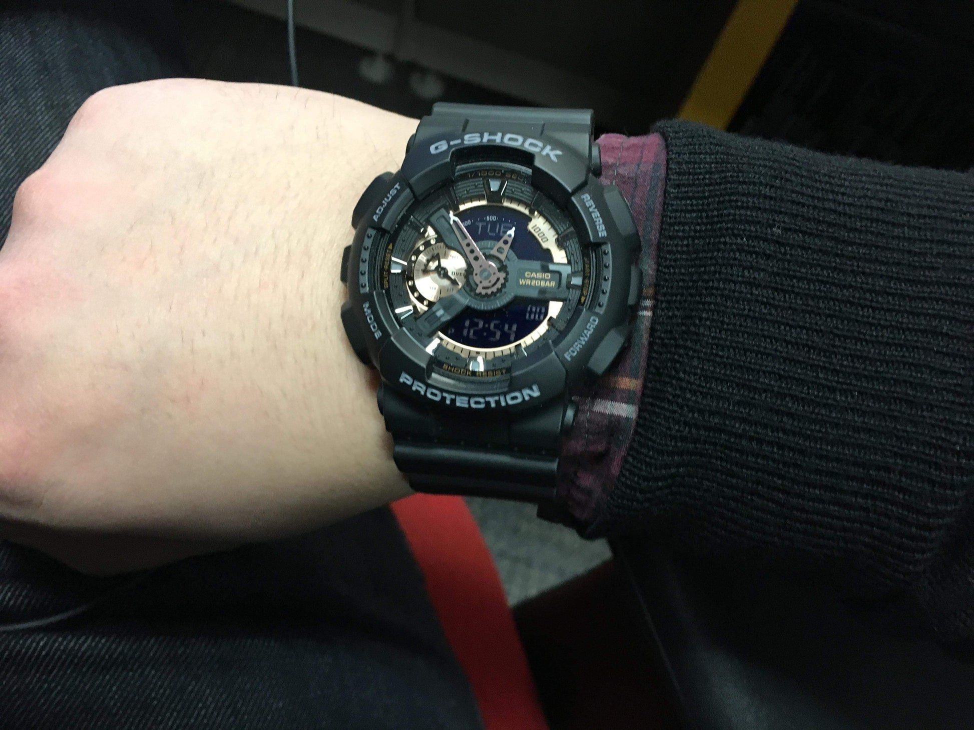 Casio G-Shock Black Stealth Series Analog-Digital Black x Rose Gold x Gray Accents Watch GA110RG-1ADR - Diligence1International