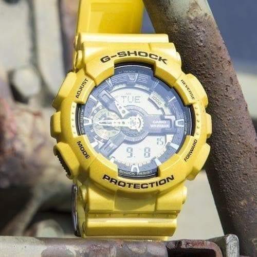 Casio G-Shock GA110 Neo Metallic Series Anadigi Standard Color Yellow Watch GA110NM-9ADR - Diligence1International