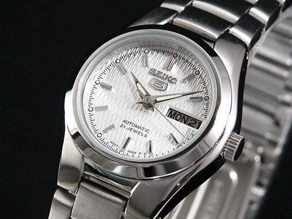 Seiko 5 Classic Ladies Size Silver Dial Stainless Steel Strap Watch SYMC07K1 - Diligence1International