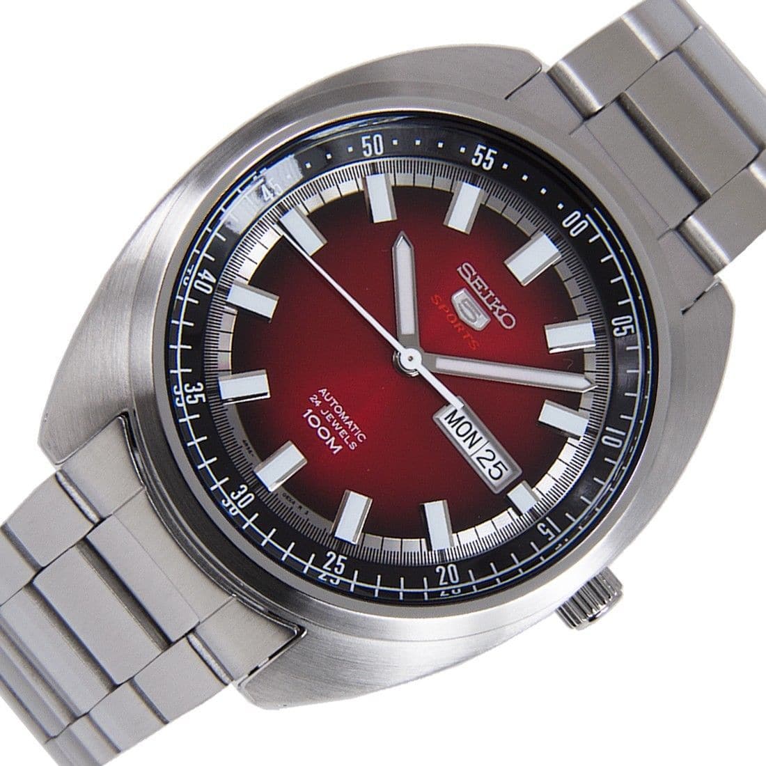 Seiko 5 Sports 100M Red Helmet Turtle Automatic Men's Stainless Steel Watch SRPB17K1 - Diligence1International