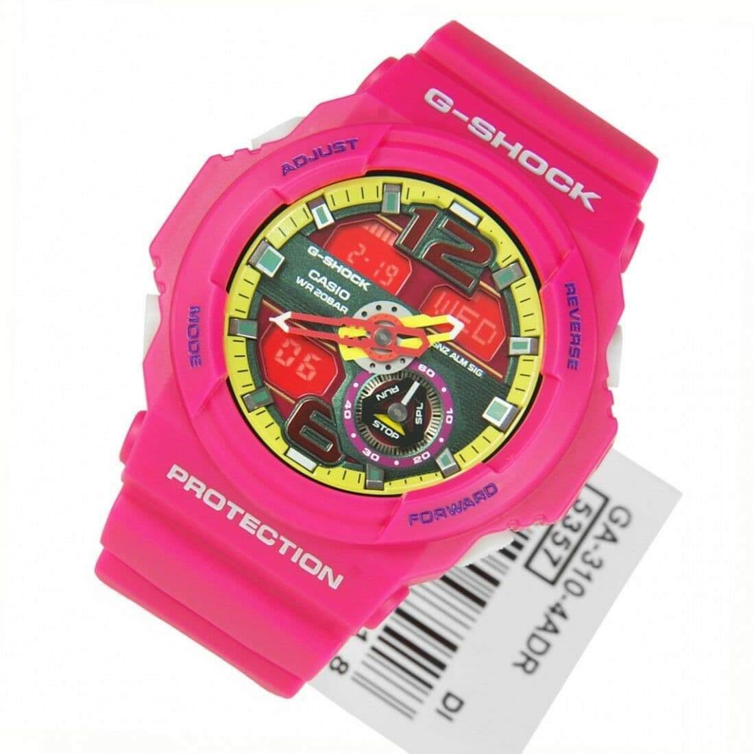 Casio G-Shock Big Size Series Anadigi Pink x Yellow Accent Watch GA310-4ADR - Diligence1International