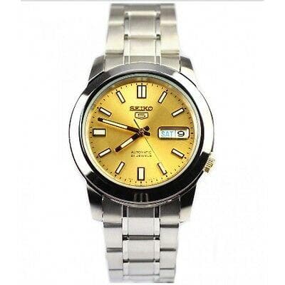 Seiko 5 Classic Men's Size Gold Dial Stainless Steel Strap Watch SNKK13K1 - Diligence1International
