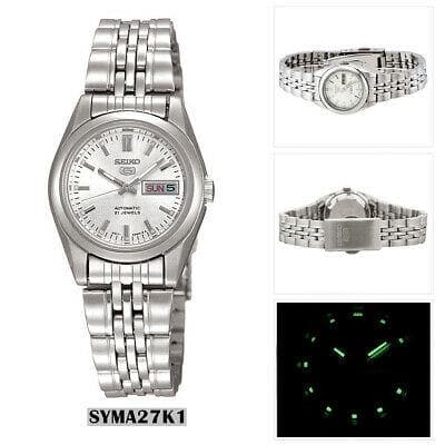 Seiko 5 Classic Ladies Size Silver Dial Stainless Steel Strap Watch SYMA27K1 - Diligence1International