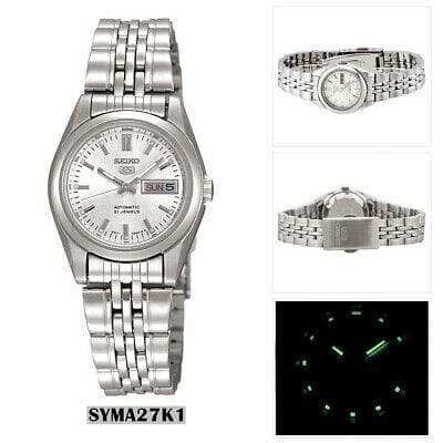 Seiko 5 Classic Ladies Size Silver Dial Stainless Steel Strap Watch SYMA27K1 - Diligence1International