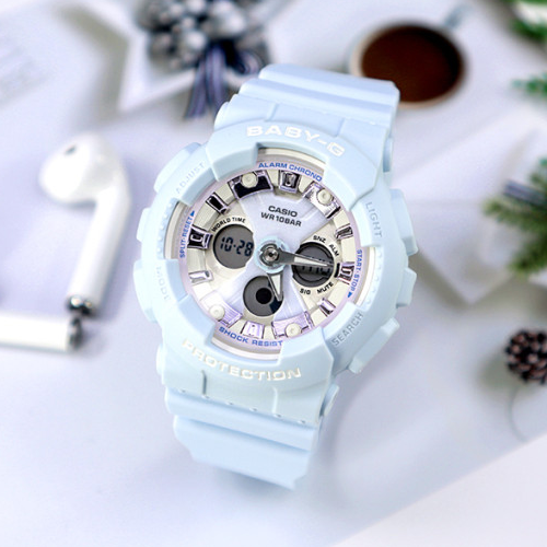 Casio Baby-G Anadigi Icey Pastel Blue Watch BA130WP-2ADR
