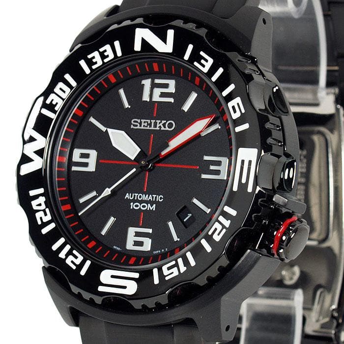 Seiko Field Monster Automatic 100M Men's Black PVD Stainless Strap Watch SRP447K1 - Diligence1International