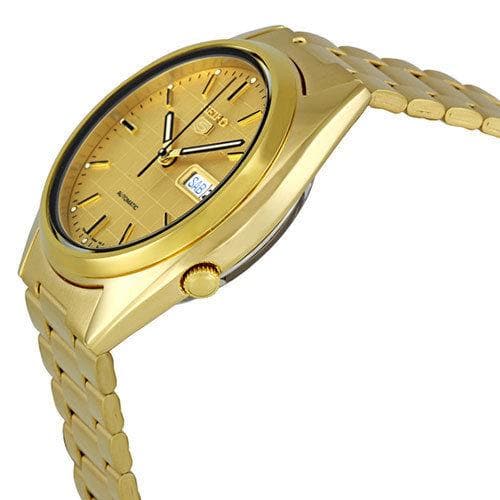 Seiko 5 Classic Mens Size Gold Dial & Plated Stainless Steel Strap Watch SNXL72K1 - Diligence1International