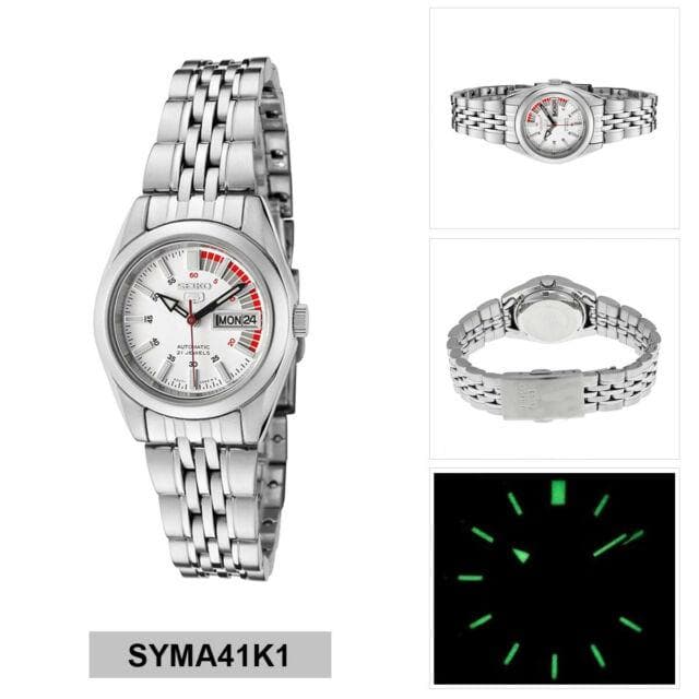 Seiko 5 Classic Ladies Size White Dial Stainless Steel Strap Watch SYMA41K1 - Diligence1International