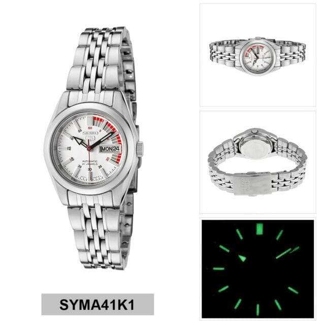 Seiko 5 Classic Ladies Size White Dial Stainless Steel Strap Watch SYMA41K1 - Diligence1International