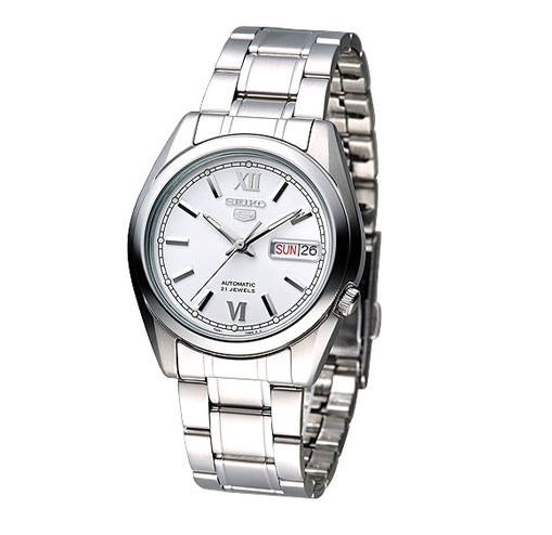 Seiko 5 Classic Silver Dial Couple's Stainless Steel Watch Set SNKL51K1+SYMK23K1 - Diligence1International