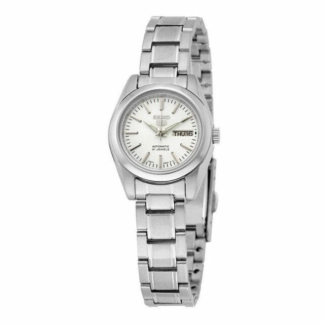 Seiko 5 Classic Ladies Size Silver Dial Stainless Steel Strap Watch SYMK13K1 - Diligence1International