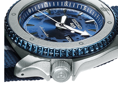 Seiko 5 Sports 100M Naruto LE Sasuke Uchiha Automatic Men's Watch Blue Dial Nylon Strap SRPF69K1 - Diligence1International