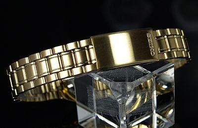 Seiko 5 Classic Ladies Size Gold Dial Gold Plated Stainless Steel Strap Watch SYM600K1 - Diligence1International
