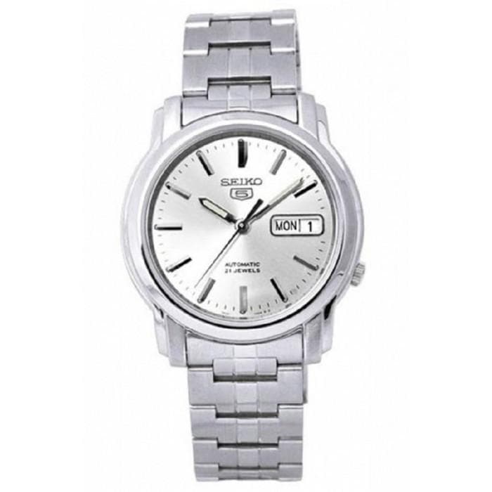 Seiko 5 Classic Men's Size Silver Dial Stainless Steel Strap Watch SNKK65K1 - Diligence1International